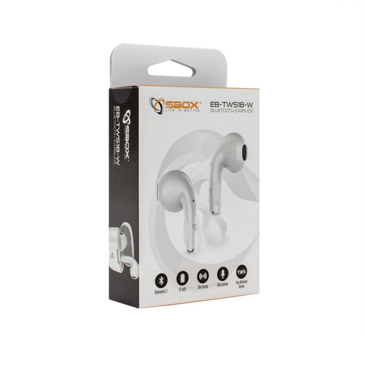 Baltos Bluetooth į ausį įdedamos ausinės