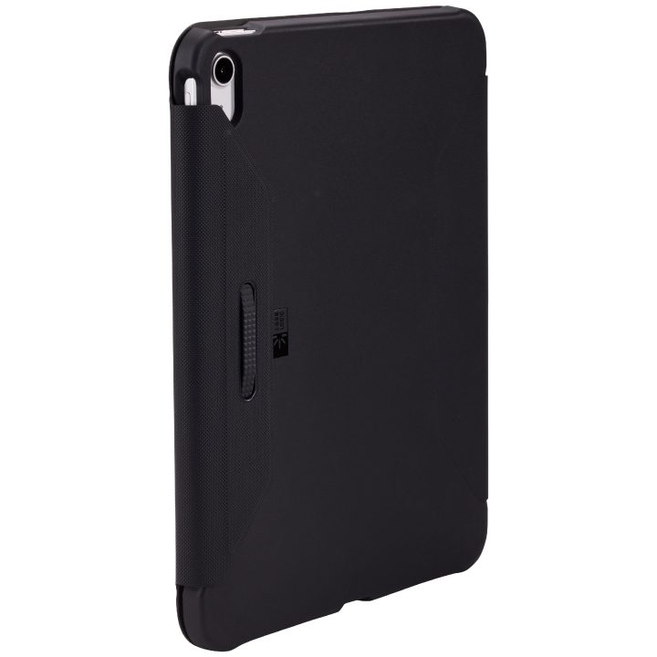 Juodas iPad 10.9 dėklas su stovu