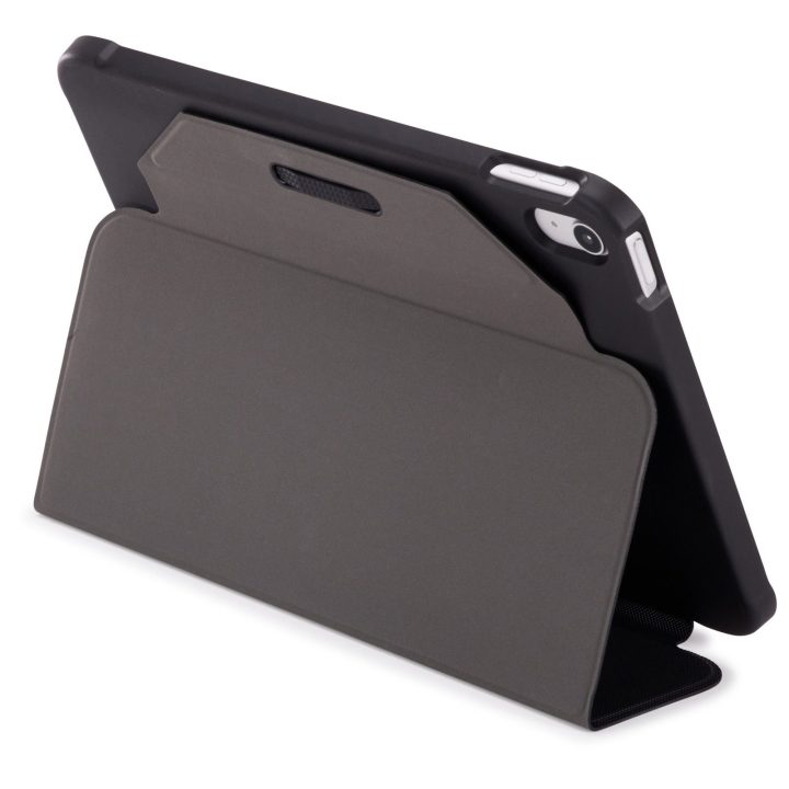 Juodas iPad 10.9 dėklas su stovu
