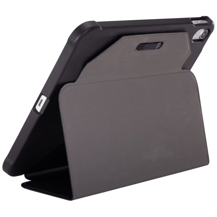Juodas iPad 10.9 dėklas su stovu