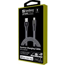 Lightning–USB A laidas Sandberg Survivor, 1 m