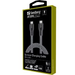 USB-C į USB-C kabelis Sandberg Survivor, 1 m