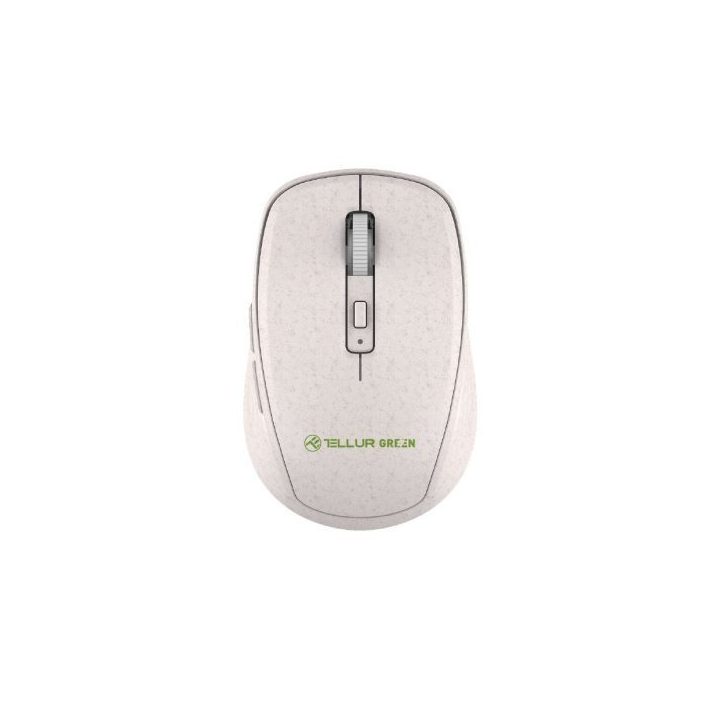 Kreminė belaidė pelė su nano imtuvu Tellur Green