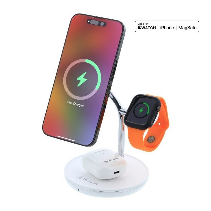 Tellur 3in1 MagSafe belaidis stalinis įkroviklis