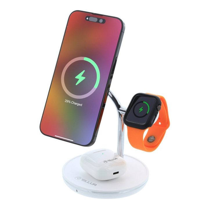 Tellur 3in1 MagSafe belaidis stalinis įkroviklis