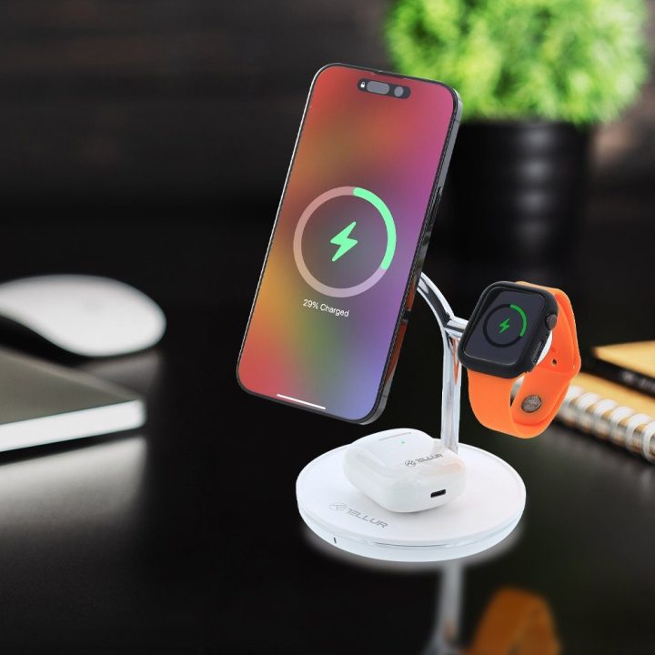 Tellur 3in1 MagSafe belaidis stalinis įkroviklis