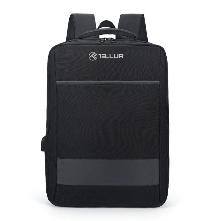 Juoda nešiojamojo kompiuterio kuprinė su USB jungtimi Tellur Nomad 15,6"
