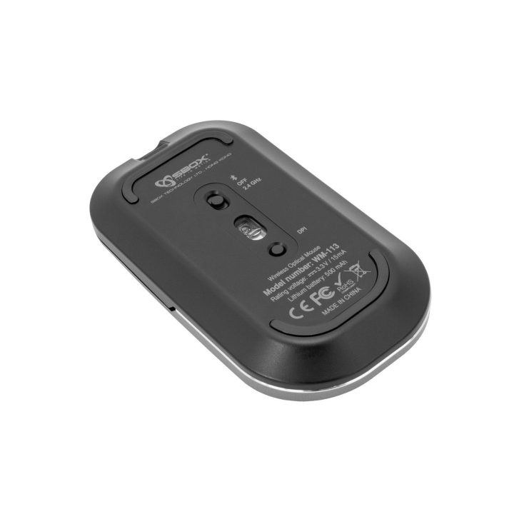 Belaidė pelė Sbox WM-113, sidabrinė