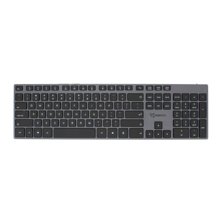 Belaidė metalinė klaviatūra Sbox WK-131, JAV išdėstymas