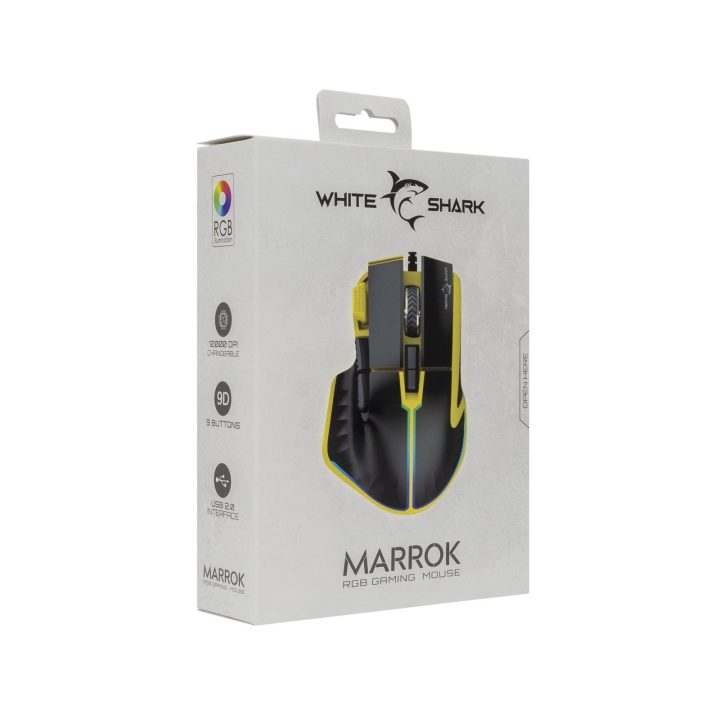 Žaidimų pelė White Shark GM-9006 MARROK, 12000 DPI