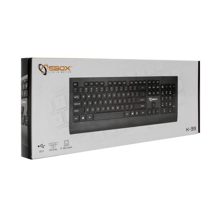Membraninė USB klaviatūra Sbox K-33 / US