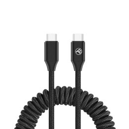 Tempiamas USB-C į USB-C laidas, iki 60 W, 1,8 m, juodas