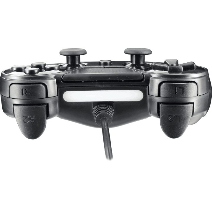 Laidinis PS4 valdiklis su 3 m kabeliu, juodas