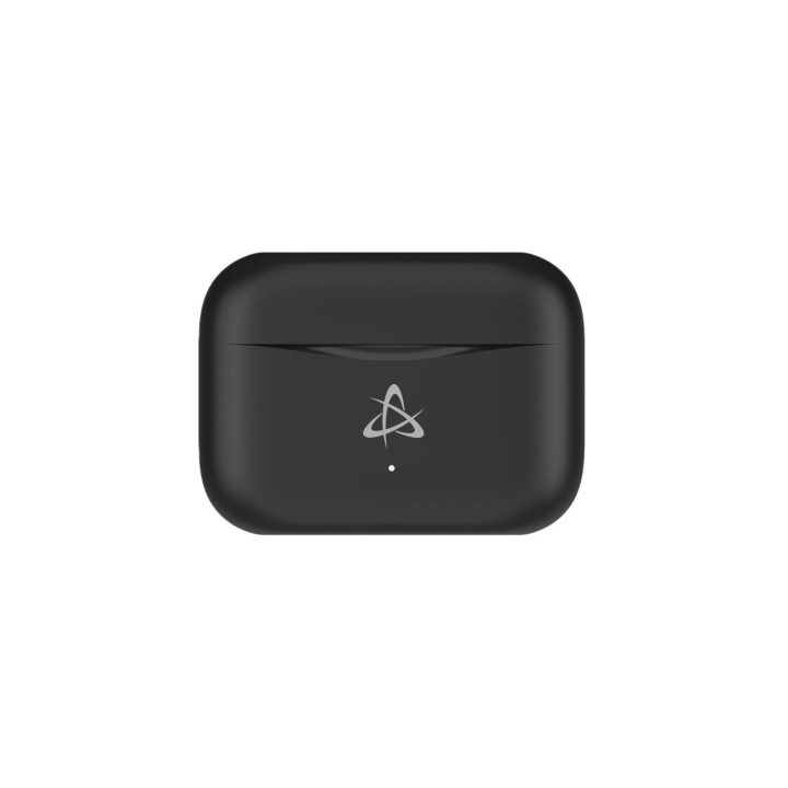 Juodos Bluetooth į ausį įdedamos ausinės