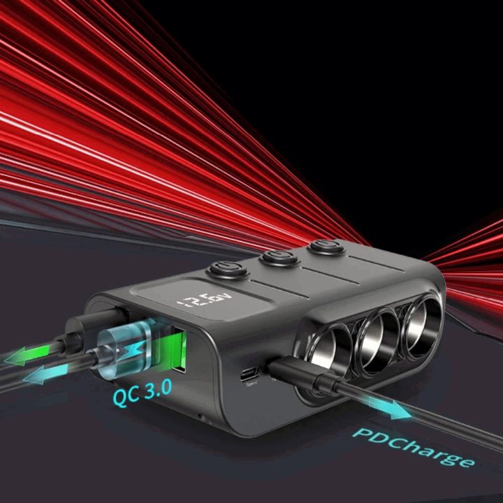 Automobilinis įkroviklis Manta MCC201T CARI PRO su USB ir cigarečių degiklio lizdais