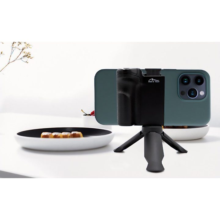 Išmaniojo telefono laikiklis su Bluetooth trigeriu ir trikoju Media-Tech Gripod 3 in 1