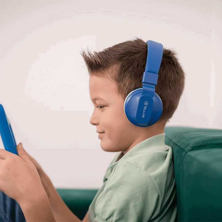 Vaikiškos belaidės ausinės Tellur Buddy, mėlynos