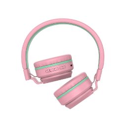 Rožinės vaikiškos „Bluetooth“ ausinės „Tellur Buddy“