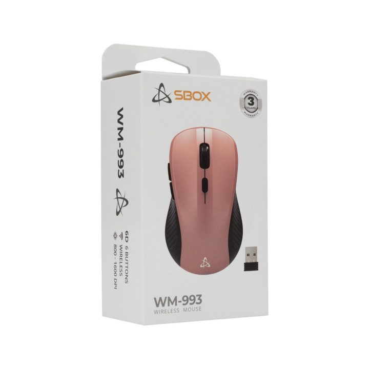 Belaidė žaidimų pelė Sbox WM-993 Pink