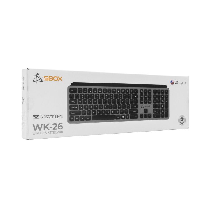 Belaidė membraninė klaviatūra Sbox WK-26 US