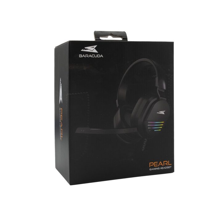Žaidimų ausinės su mikrofonu Baracuda BGH-011 Pearl Black