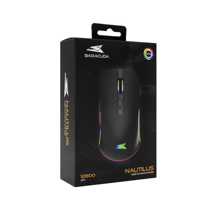 Žaidimų pelė Baracuda Nautilus Black RGB