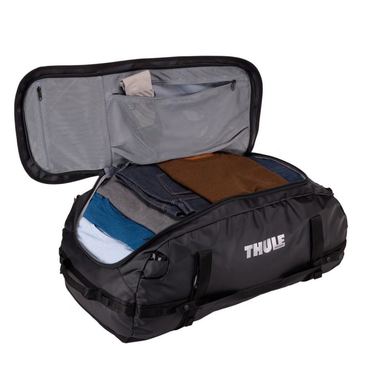 Juodas kelioninis krepšys-kuprinė Thule Chasm Duffel 90L