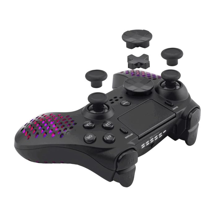 Juodas Subsonic Hexalight Bluetooth žaidimų valdiklis