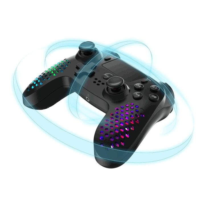 Juodas Subsonic Hexalight Bluetooth žaidimų valdiklis