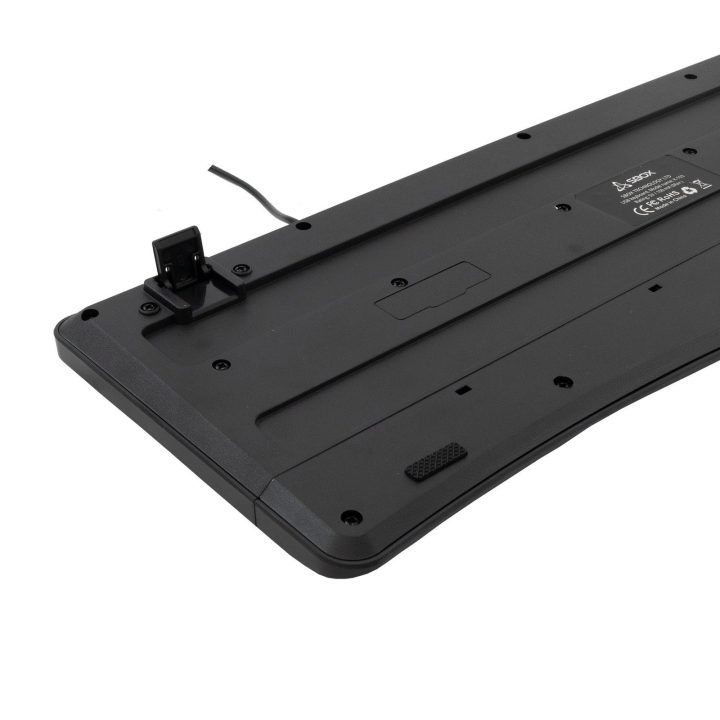 Juoda membraninė klaviatūra Sbox K-103 su JAV išdėstymu