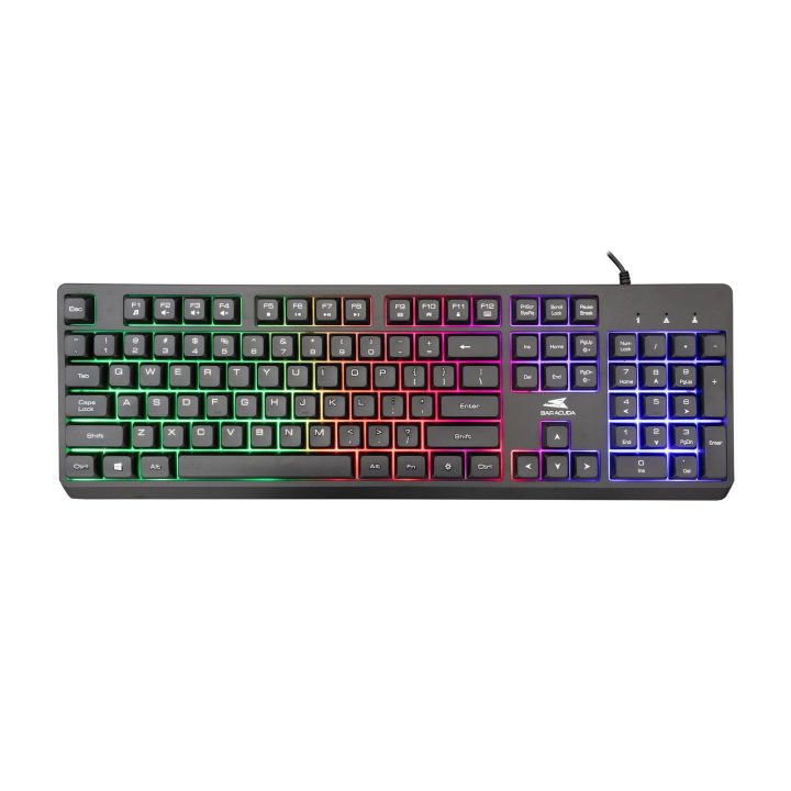 Membraninė žaidimų klaviatūra Baracuda Starfish Black US, 104 klavišų