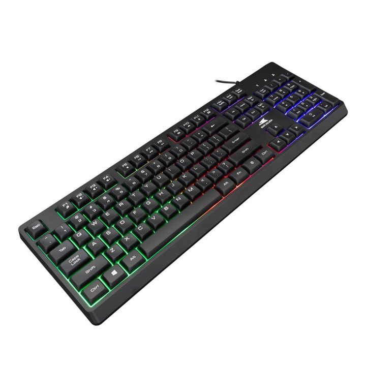 Membraninė žaidimų klaviatūra Baracuda Starfish Black US, 104 klavišų