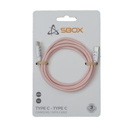 Rožinis pintas USB-C į USB-C kabelis, 1 m