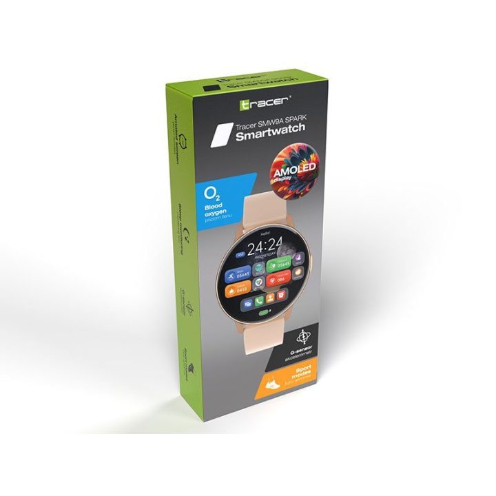 Rožinis išmanusis laikrodis Tracer SMW9A Spark