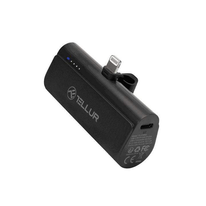 Tellur PD203 5000 mAh išorinė baterija, juoda