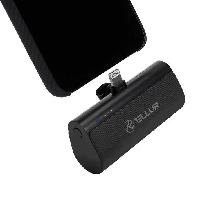 Tellur PD203 5000 mAh išorinė baterija, juoda