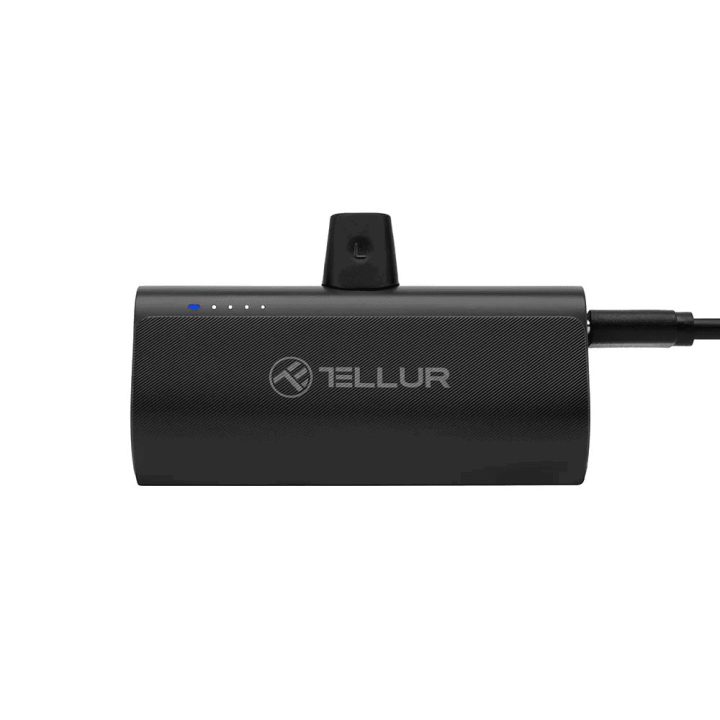 Tellur PD203 5000 mAh išorinė baterija, juoda