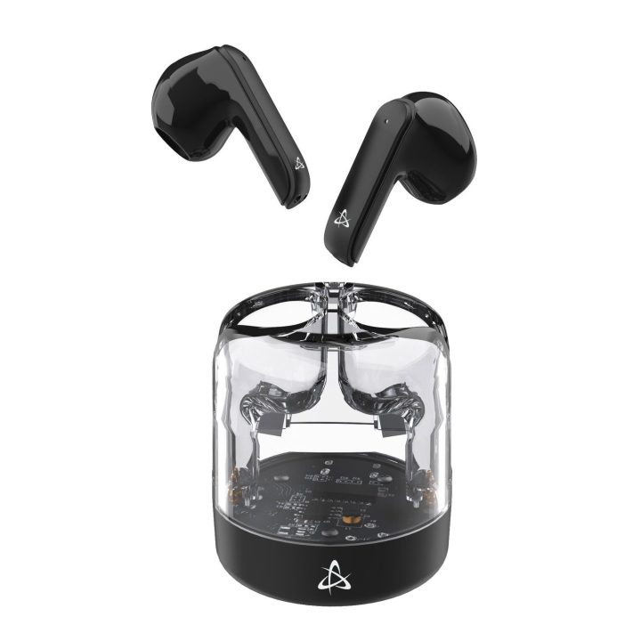 Juodos Bluetooth į ausis įdedamos ausinės Sbox EB-TWS12