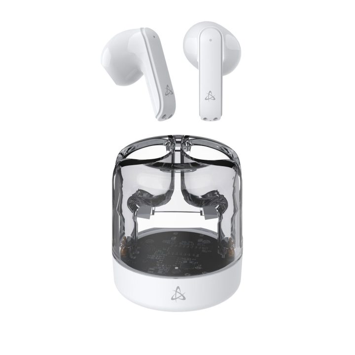 Belaidės į ausį įdedamos Bluetooth ausinės Sbox EB-TWS12 White