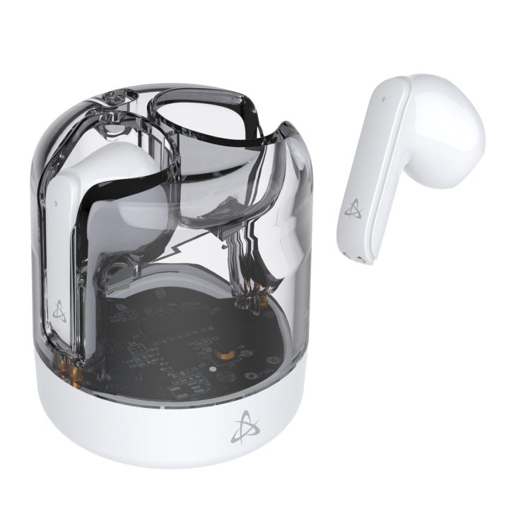 Belaidės į ausį įdedamos Bluetooth ausinės Sbox EB-TWS12 White