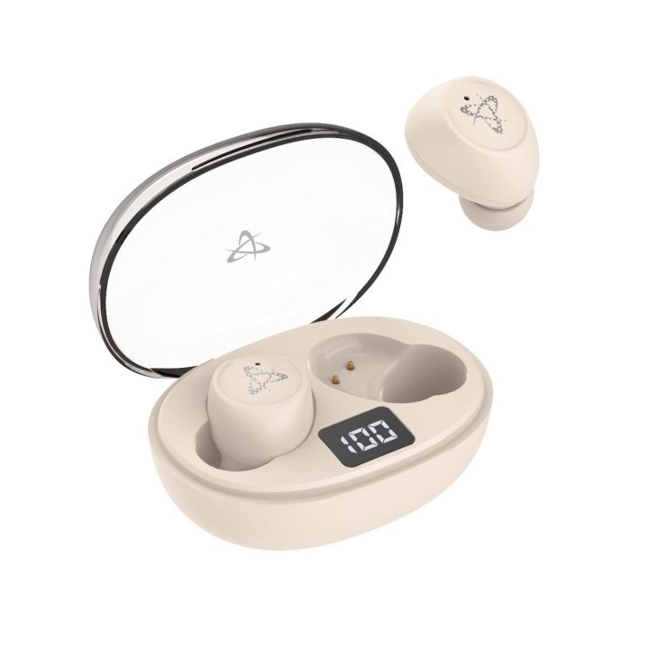Belaidės į ausį įdedamos ausinės Sbox EB-TWS115, beige
