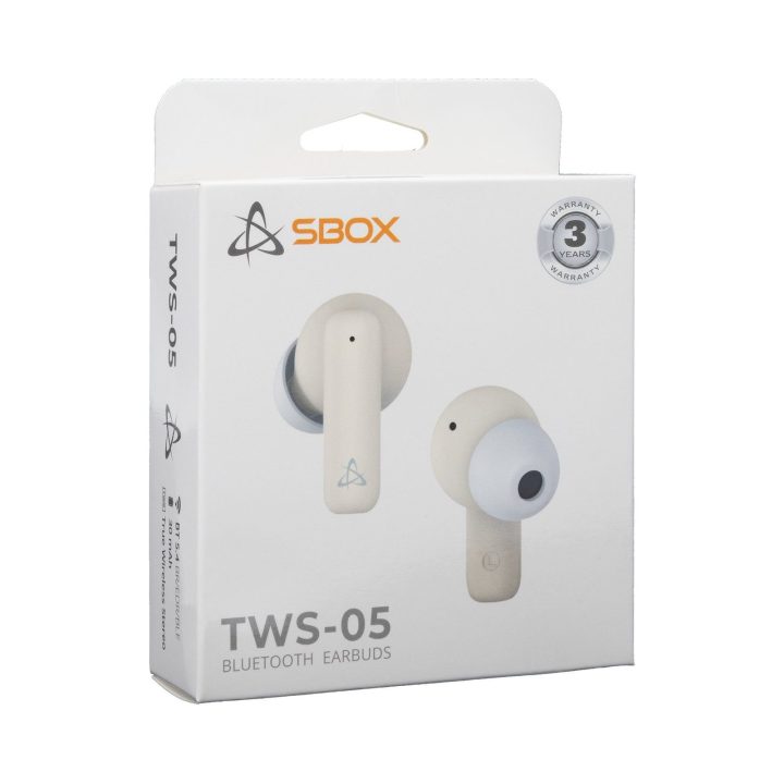 Sbox EB-TWS05 Beige Bluetooth ausinės į ausį