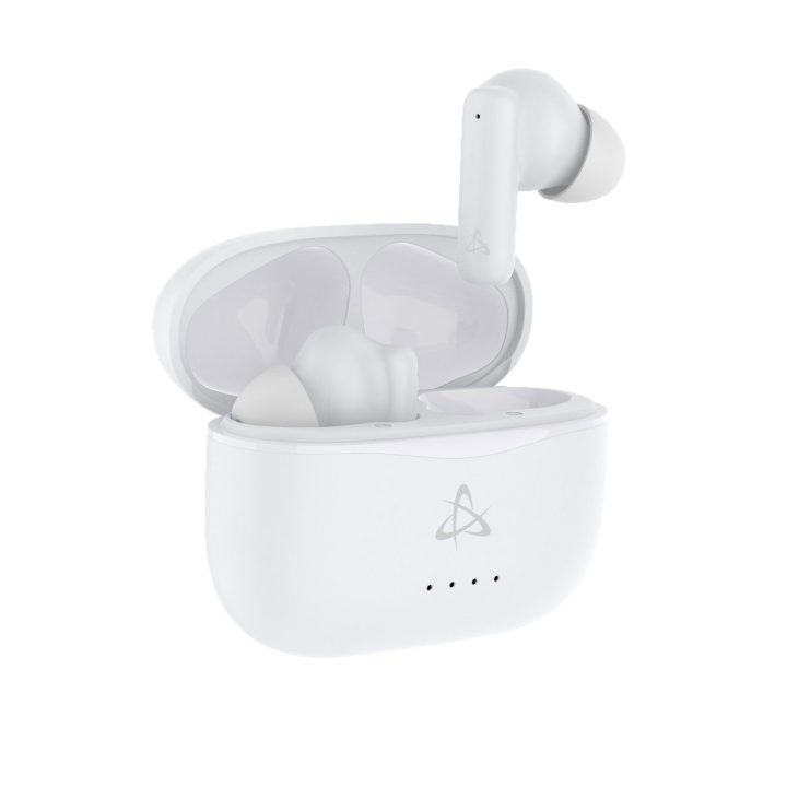 Baltos belaidės į ausį įdedamos ausinės Sbox EB-TWS05