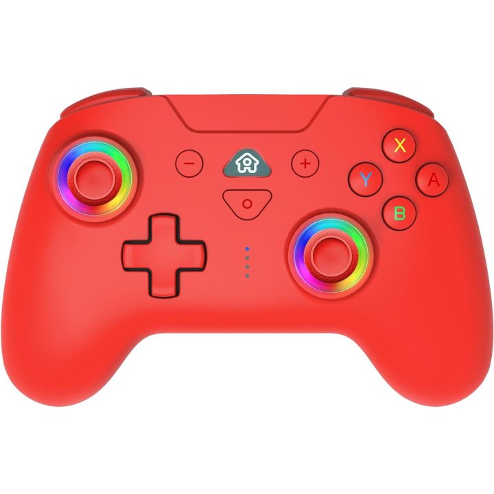 Raudonas belaidis žaidimų valdiklis „Switch“