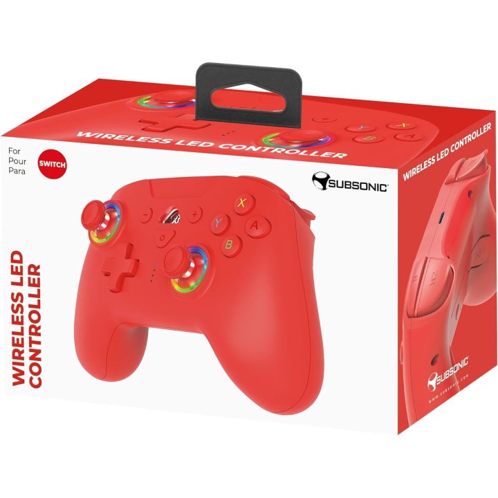 Raudonas belaidis žaidimų valdiklis „Switch“