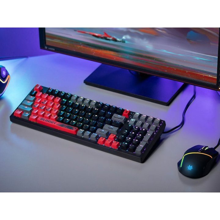 Mechaninė žaidimų klaviatūra Bloody S98 su BLMS Red jungikliais