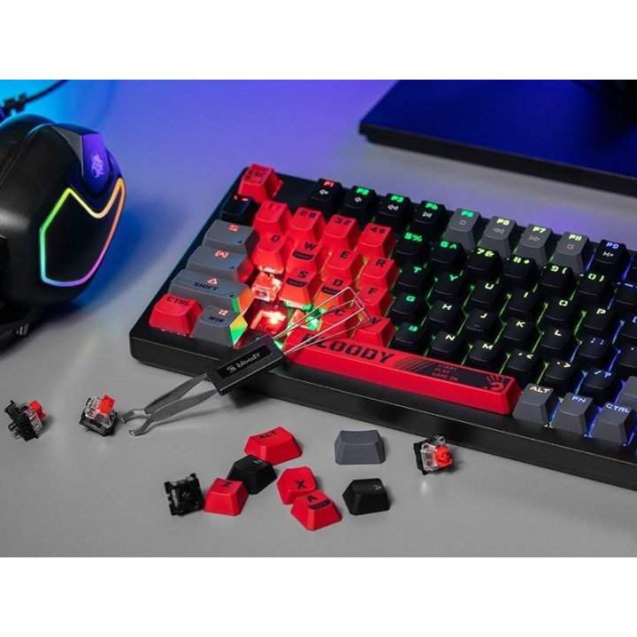 Mechaninė žaidimų klaviatūra Bloody S98 su BLMS Red jungikliais