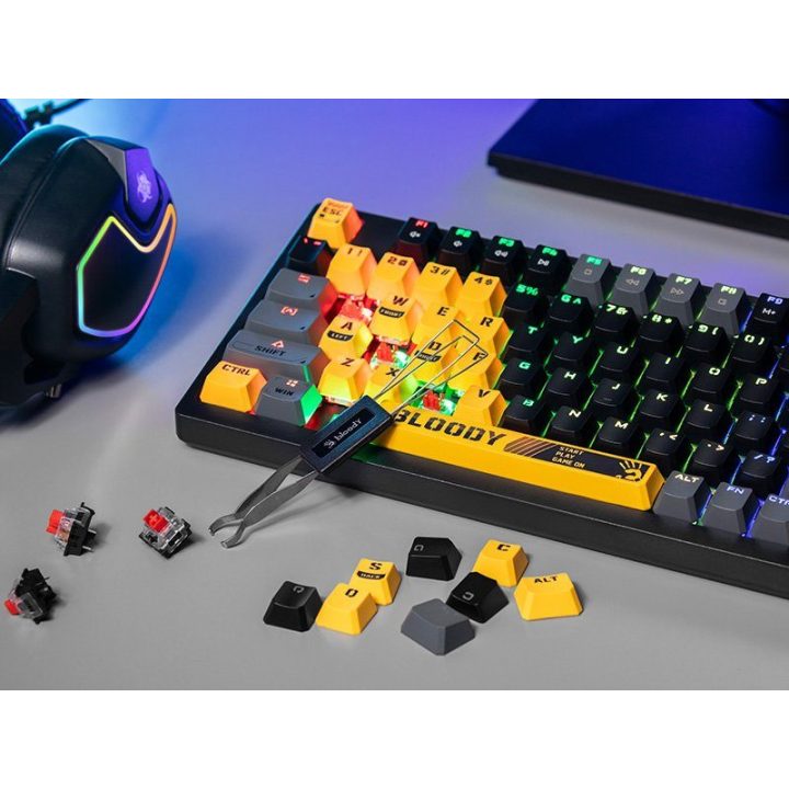 A4Tech Bloody S98 mechaninė žaidimų klaviatūra, Lime