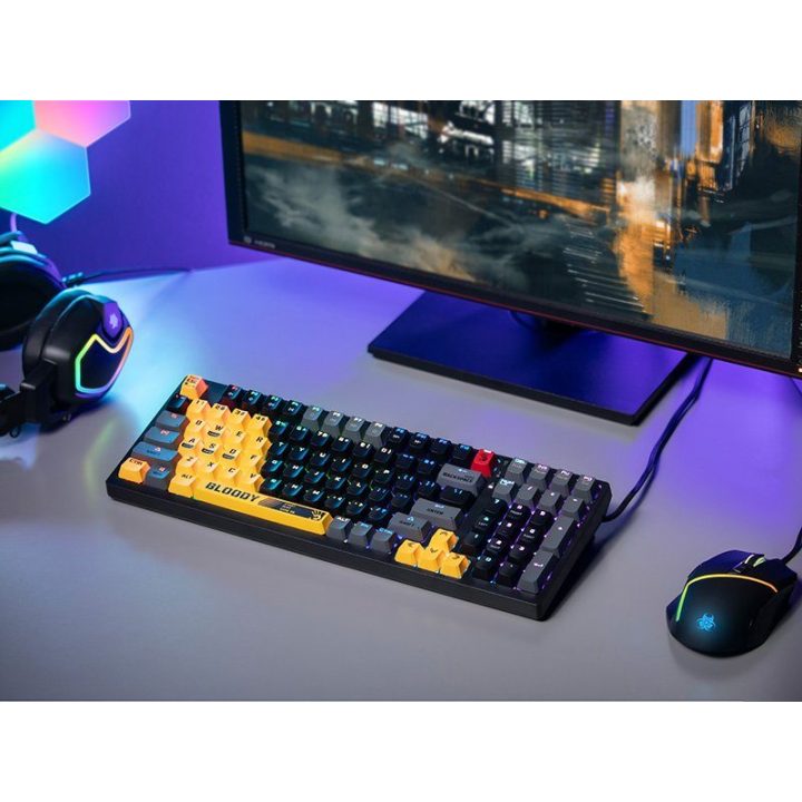 A4Tech Bloody S98 mechaninė žaidimų klaviatūra, Lime
