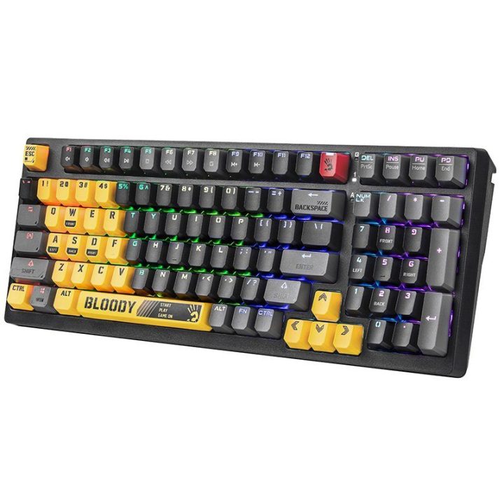 A4Tech Bloody S98 mechaninė žaidimų klaviatūra, Lime